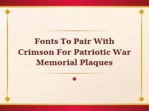 Elegant Font Pairings for Crimson Memorials
